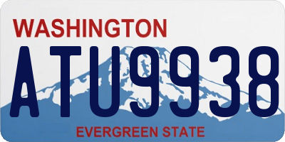 WA license plate ATU9938
