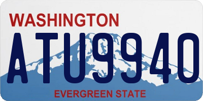 WA license plate ATU9940