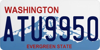WA license plate ATU9950