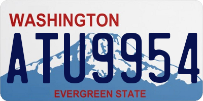 WA license plate ATU9954