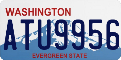 WA license plate ATU9956