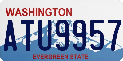 WA license plate ATU9957