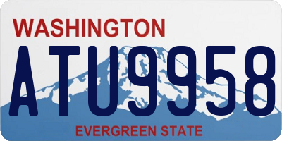 WA license plate ATU9958