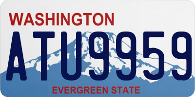 WA license plate ATU9959