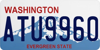WA license plate ATU9960