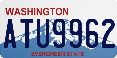 WA license plate ATU9962
