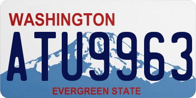 WA license plate ATU9963