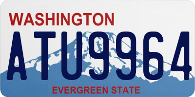 WA license plate ATU9964