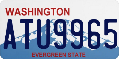 WA license plate ATU9965