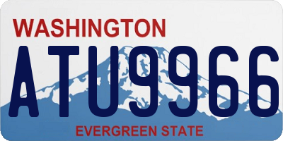 WA license plate ATU9966
