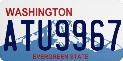 WA license plate ATU9967