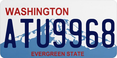 WA license plate ATU9968