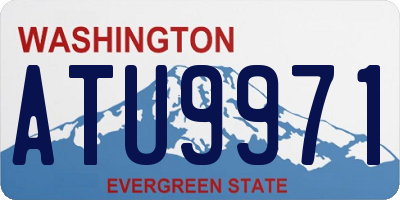 WA license plate ATU9971