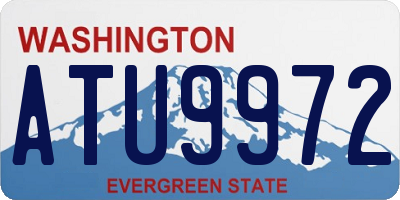 WA license plate ATU9972