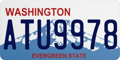 WA license plate ATU9978