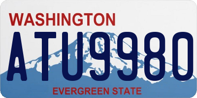 WA license plate ATU9980