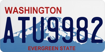WA license plate ATU9982