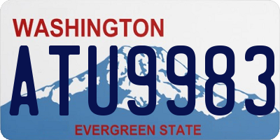 WA license plate ATU9983