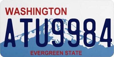 WA license plate ATU9984