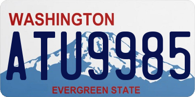 WA license plate ATU9985