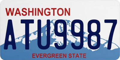 WA license plate ATU9987