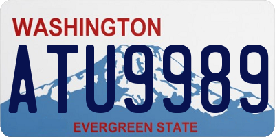 WA license plate ATU9989