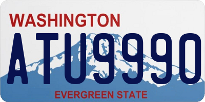 WA license plate ATU9990