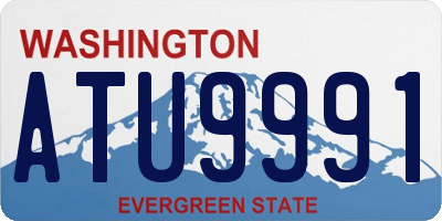 WA license plate ATU9991