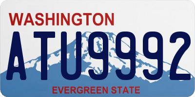 WA license plate ATU9992