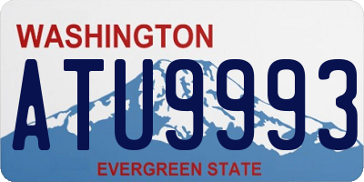 WA license plate ATU9993