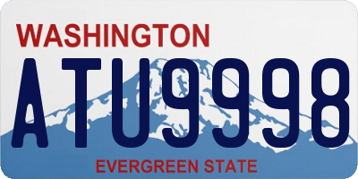 WA license plate ATU9998