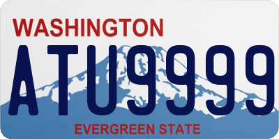 WA license plate ATU9999
