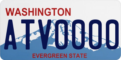 WA license plate ATV0000