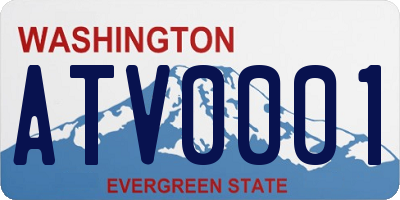 WA license plate ATV0001