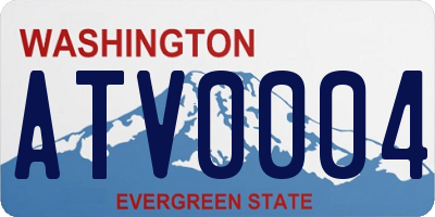WA license plate ATV0004