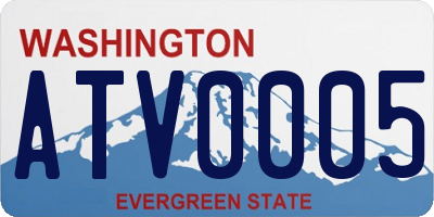 WA license plate ATV0005