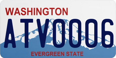 WA license plate ATV0006