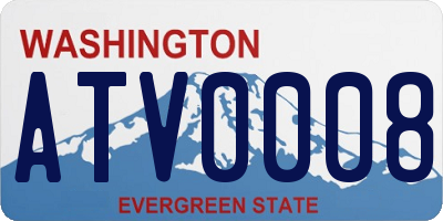 WA license plate ATV0008