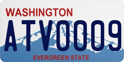 WA license plate ATV0009