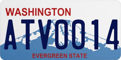 WA license plate ATV0014