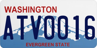 WA license plate ATV0016