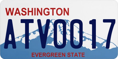 WA license plate ATV0017