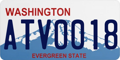 WA license plate ATV0018