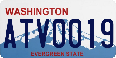 WA license plate ATV0019