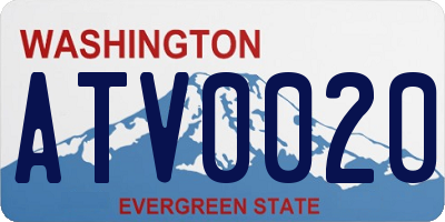 WA license plate ATV0020