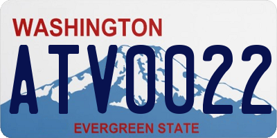 WA license plate ATV0022
