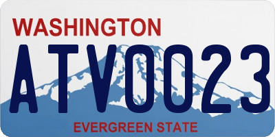 WA license plate ATV0023