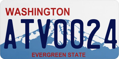 WA license plate ATV0024