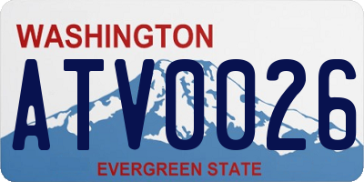 WA license plate ATV0026