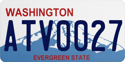 WA license plate ATV0027